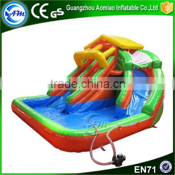 New Style Giant Colorful Inflatable Floating Water Slide With Pool Supplier's Choice photo-4