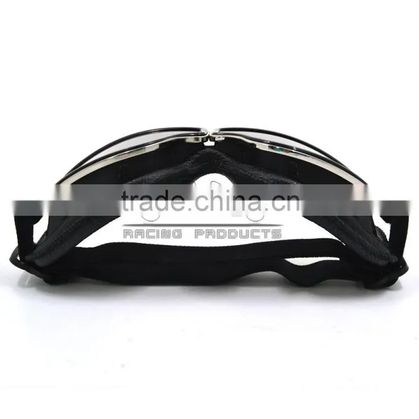 BJ-GT-011 High Quality Black Leather Motorcycle Helmet Steampunk Aviator Goggles photo-4