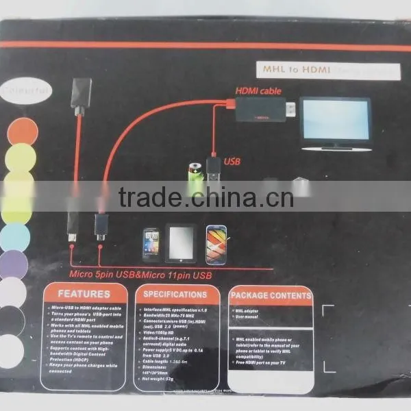 Japan av Video Cable Mhl 1080P Car Audio Accessory Phone 5 Adapter More Usage Mhl Kits photo-3