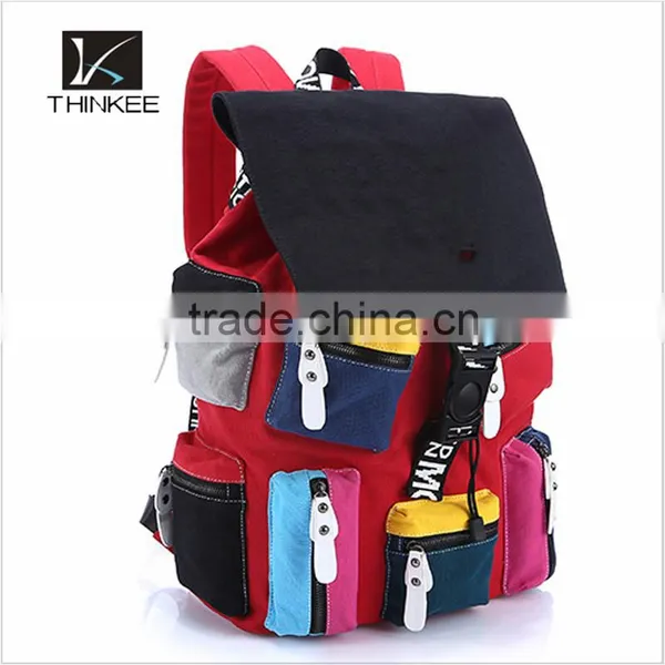 Fashion Design Canvas Sports Backpack/teenagers Fashion Sports Backpack Bag photo-3