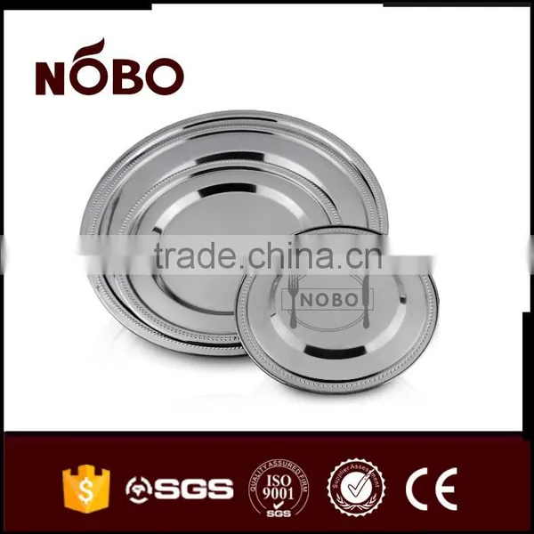 Stainless Steel Round Pudding Plate Circle Tray photo-2