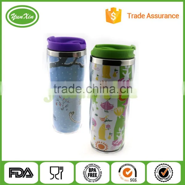 Promotional Double Wall Stainless Steel Tumbler Mug With Newest Advertising Paper Insert photo-2