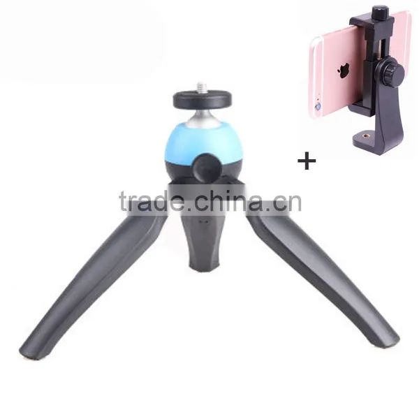 Strong 360 Rotable Camera Tripod Holder With Rotation Phone Clip Mount for IPhone7/7plus/6/6s/6plus/5,SamsungS6 S9/Note 2 3 4 5 photo-4