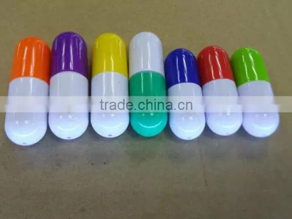Hot Selling Plastic Pill Usb Flash Drive With Logo Print