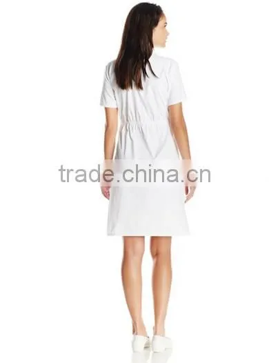 OEM Women's Button Front Dress Nurse Fashionable Nurse Uniform Designs photo-2