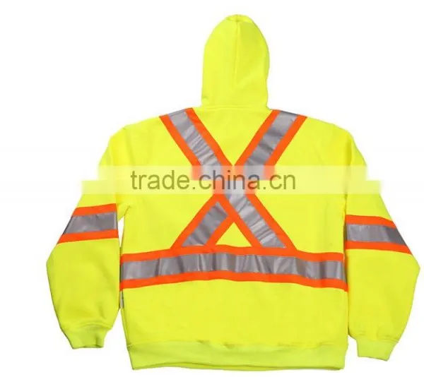 Fashion Working Wear Men Hoody Workwear Reflective Safety Jacket Warmly Safety Hoodie photo-2