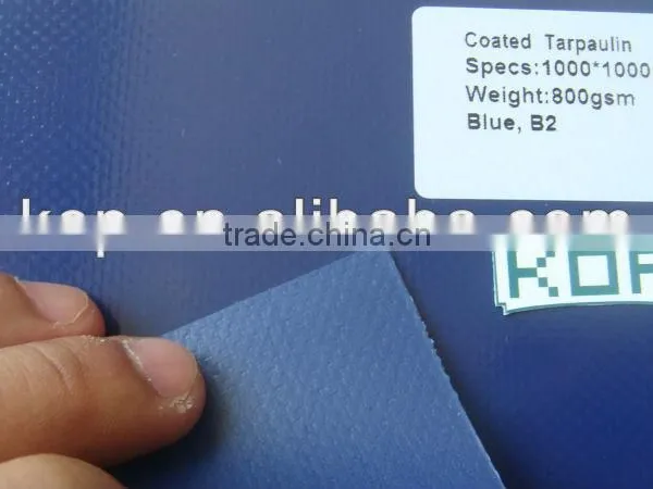 PVC Coated Tarpaulin 1000x1000D 20x20 800g Blue photo-2