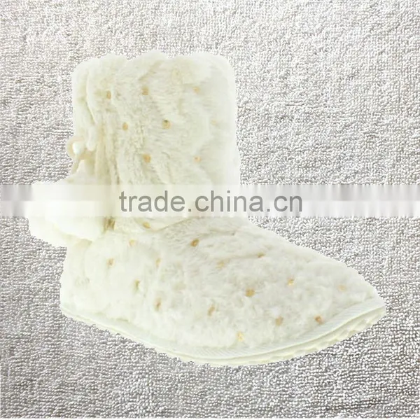 Candy Color Rose Velvet Ribbon Hemming Autumn and Winter Thermal at Home Boots photo-6