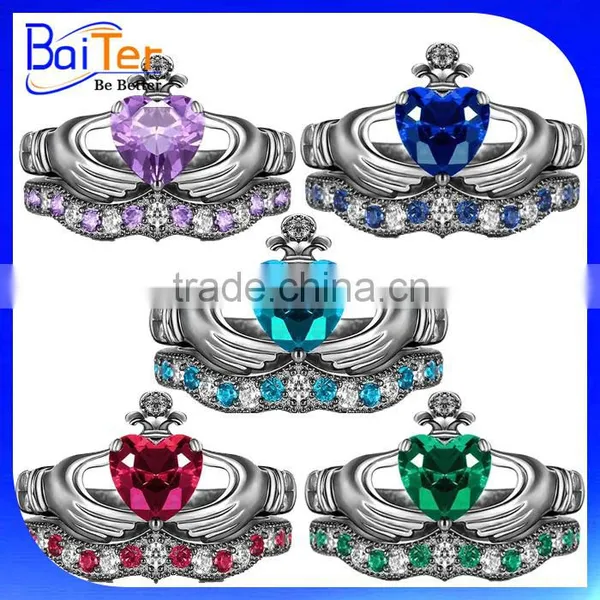 Wholesale All Kinds Fashion 925 Sterling Silver Claddagh Ring photo-3