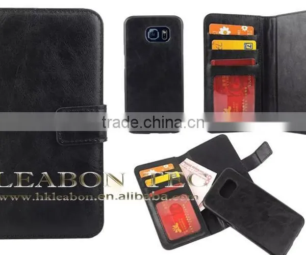 China General Mobile Discovery Case Mobile Phone Leather Case for Samsung Galaxy S6 Wallet Phone Case photo-3