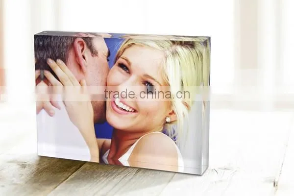 Custom Unique Double Heart Love Acrylic Photo Frame photo-4