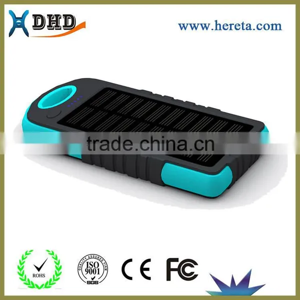 New Product Camping Lantern 5000mAh Solar Power Bank With Led Torch