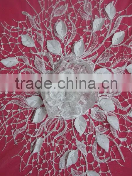 3d Flower Lace Embroidered Fabric