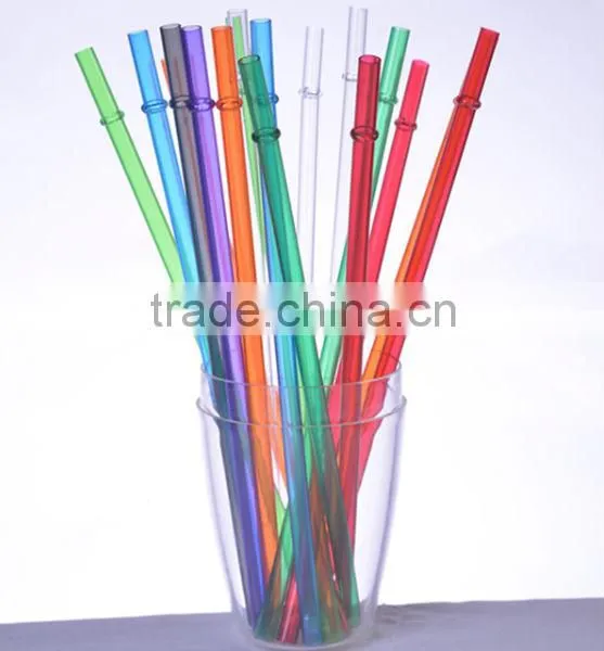Plastic Drinking Straw With Stripe and Little Ring photo-3