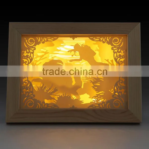 Led 10inch Ghost Shadow Frame Light Led Gift 10inch Led Digital Photo Frame Light photo-3