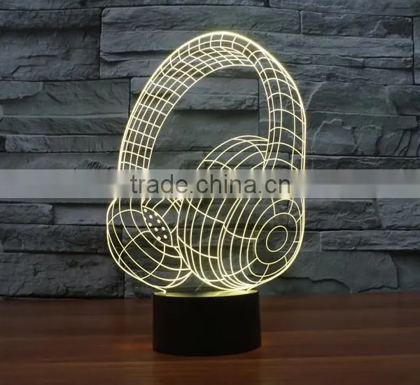 Novelty Lighting Fashionable Table Lamp Touch Switch 3D LED Night Light Acrylic Colorful Gradient Atmosphere Lamp With USB Line photo-6