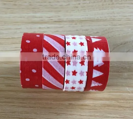Repositionable Washi Tape, Dots and Stripe Christmas Select