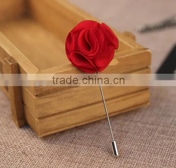Men's Polka Dot Flower Lapel Pin Flower Boutonniere photo-2