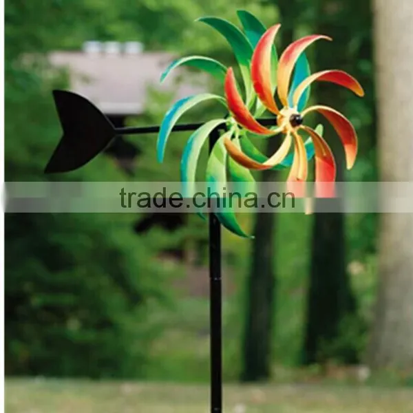 Factory Multicolor Metal Windmill Winnower Garden Stakes Wholesale in
