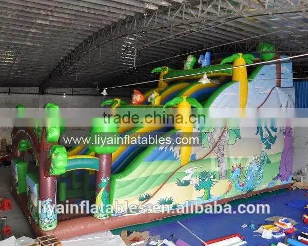 EN14960 New Inflatable Slide With Jungle,inflatable Dragon Slide photo-3