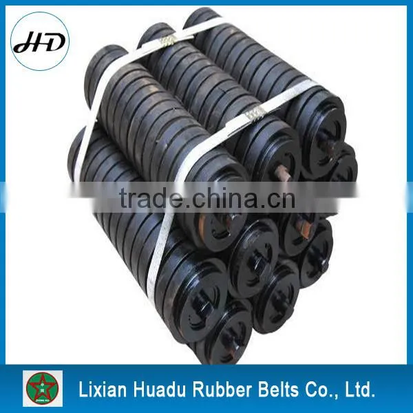 Rubber Ring Type Conveyor Impact Roller, Carrying Roller, Impact Trough Idler Roller Impact Troughing Idlers photo-4