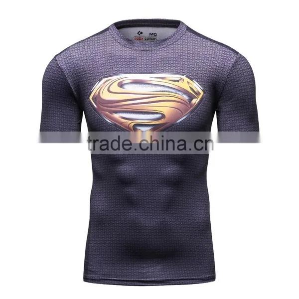 Avengers Superman/bat-man Marvel Cartoon Super Hero Clothing Apparel Men's Slim Fit Digital Print Round Neck Short Sleev t Shirt photo-2