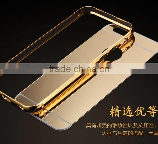 Gold Luxury for Iphone 6/5/5s/5cAluminum Metal Case Acrylic Back Aluminum Bumper photo-4
