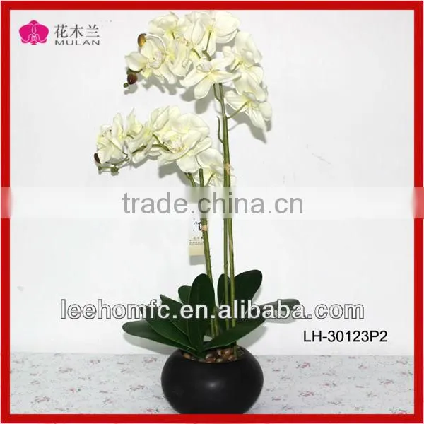 Potted Flowers Crafts Silk Orchid Artificial Fabric Flowers photo-5