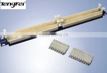 Krone Cat5e Cat6 1u 19inch 24port 48 50 Port Data and Voice Patch Panel Without Back Bar