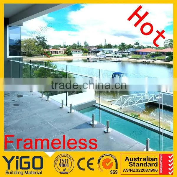 Frameless Glass Stainless Steel Balustrade or Porch Frameless Glass Fencing photo-2