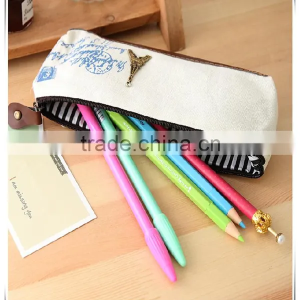 Assorted Color Cute Handmade Cotton Pencil Case For Girls photo-6