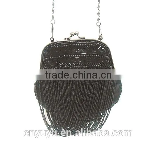 Guangzhou Wholesale Shoulder Bag Satin Beaded Handbag photo-2