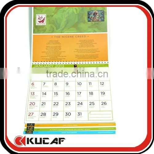 Spiral 3 Months Wall Folding Calendar photo-2