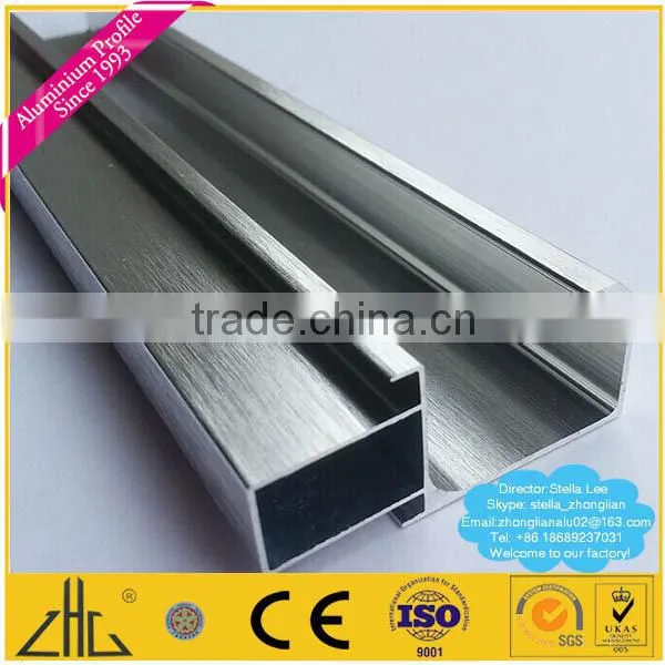 Wow!! Polish Aluminium Profile Frame OEM/ Polishing Anodized Aluminium Pole Profile / Polish Brush Aluminum Kitchen Door Profile photo-3