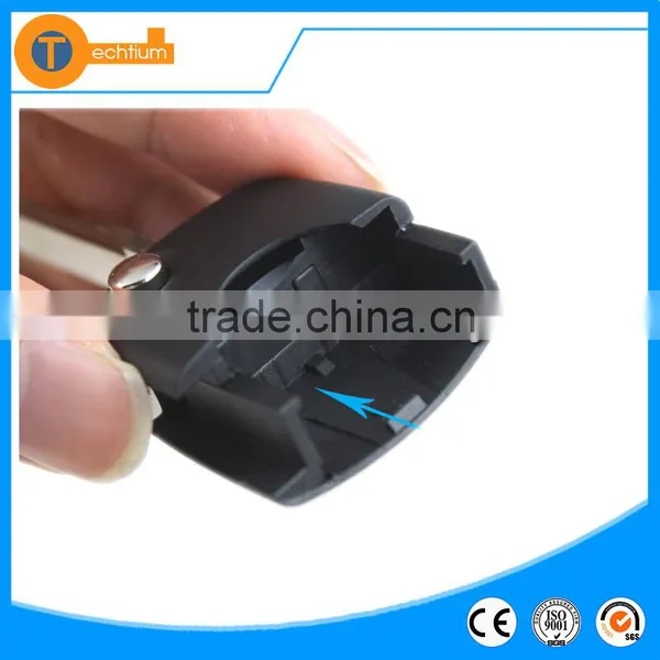 2 Butotn Key With Big Battery Place and Logo Flip Car Key Cover Shell Case Fob Blank for vw Jetta Bora Polo Golf Mk4 photo-5