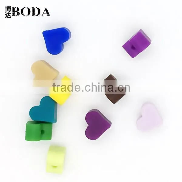 ASNZS EN71 BPA free Heart bead silicone beads