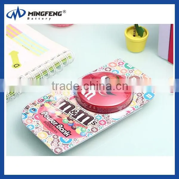 M&Ms Chocolate 8000mah Cartoon Mobile Power Bank