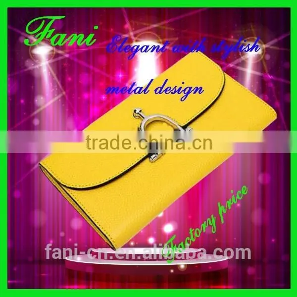Guangzhou Fani Luxury Leather Clutch Purse Making Hard Ware Button for Women
