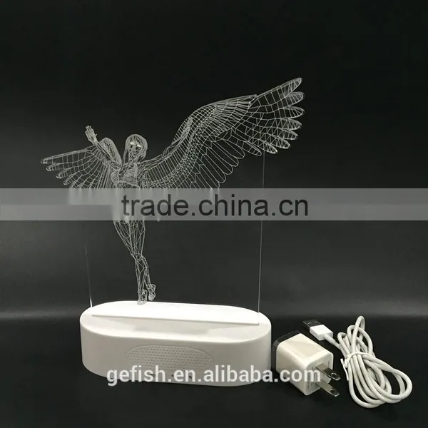 3D Optical Illusion Led Night Light Lamp photo-4