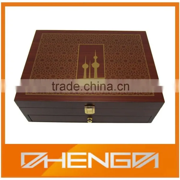 Custom Made Good Quality Wooden Box for Tea With Velvet Lining Inside photo-3