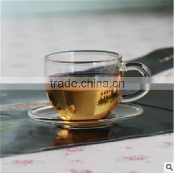 Heat Resistant Glass,Borosilicate Material and Cups & Saucers Drinkware Type Glass Coffee Cup Set. photo-3