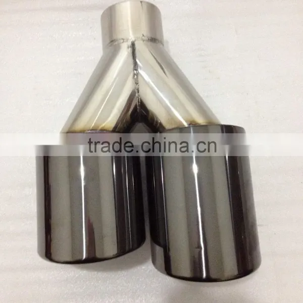 Most Popular Black Titanium Coated Universal Exhaust Tips/muffler Pipes photo-2