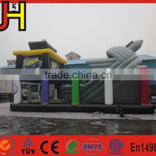 Newest Inflatable Amusement Slide, Inflatable Slide Plane Type Bouncy Combo photo-5