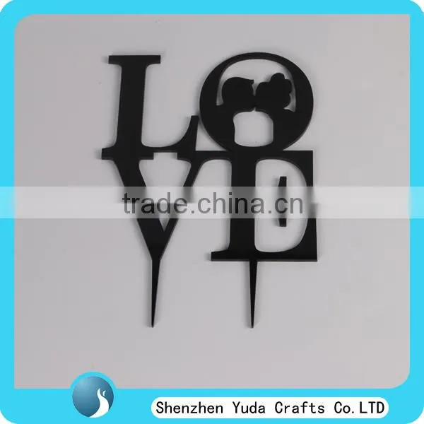 Romantic Mr. & Mrs. Silhouette For Bride and Groom Acrylic Cake Topper photo-4