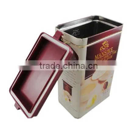 High Quality Airtight Rectangular Coffee Tin Can With Lid photo-3