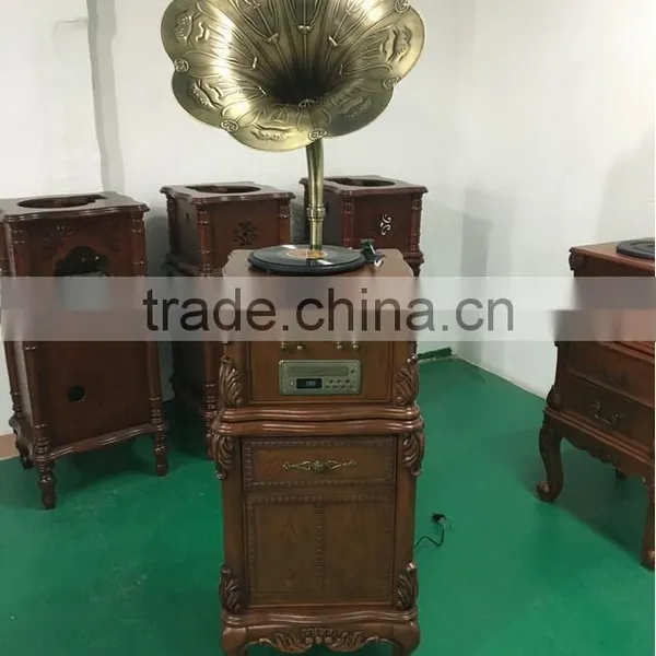 High Quality Classic Woonden Design Radio Record Player, USB SD Bluetooth Vinyl Record Player, Gramophone, Phonograph For Sale photo-5