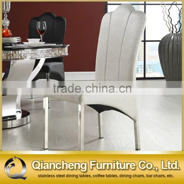 Modern Appearance Dining Chair With White Fabric Cover photo-5