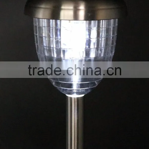 2-PC Stainless Steel Solar Path Light Outdoor LED Landscape Lawn Garden Lamp - 158 mm photo-4