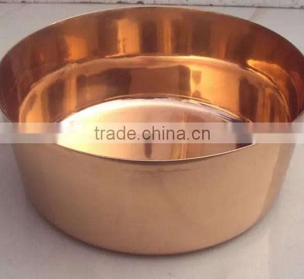 HAND MADE 100% PURE COPPER ICE BOWL, SOLID COPPER PET FEED BOWL photo-2