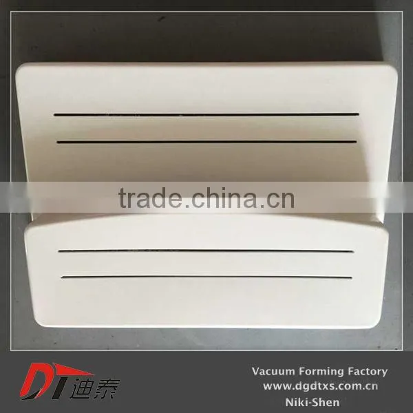 OEM Design of White Double Layer Food Serving Tray in Vacuum Forming Factory, photo-2
